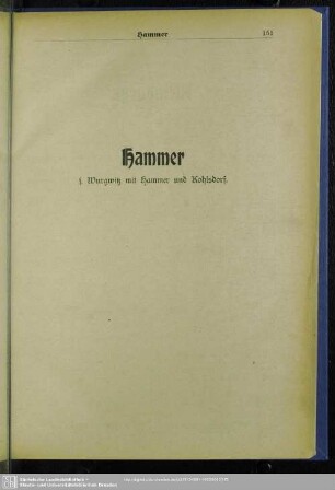 Hammer s. Wurgwitz mit Hammer und Kohlsdorf