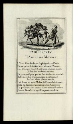 Fable CXIV. L'Ane Et Ses Maîtres.