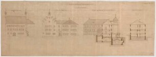 Thiersch, Friedrich von; Glonn (Obb.); Schloss Zinneberg - Altes Schloss - Ansichten, Schnitte