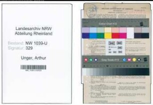Entnazifizierung Arthur Unger , geb. 16.11.1898 (Buchhalter)