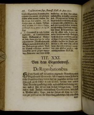 Tit. XXI. Von dem Gegenbeweiß. [...]