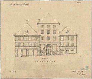 Fischer, Theodor; Würzburg, Münsterplatz; Sparkasse - Südseite (Ansicht)