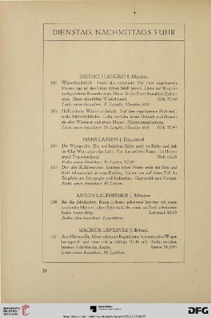 Dienstag, nachmittags 3 Uhr (Nr. 102-232)