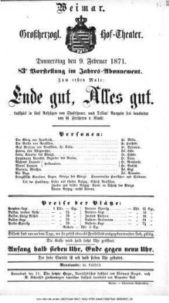 Ende gut, Alles gut