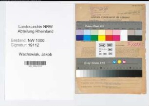Entnazifizierung Jakob Wachowiak, geb. 05.03.1898 (Pfoertner)