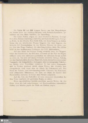 [Erläuterungen zu Tafeln XI und XII]