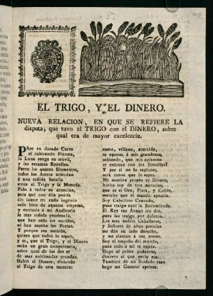 El Trigo Y El Dinero