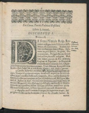 Discursus I. - Discursus Politicus II.