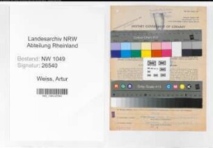 Entnazifizierung Artur Weiss , geb. 03.02.1904 (Bahninspektor)