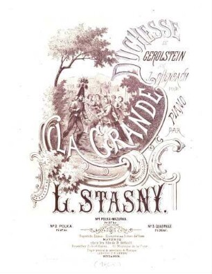 La Grande Duchesse de Gerolstein de J. Offenbach par piano, 1. Polka-mazurka sur des motifs de l'opera: "La Grande Duchesse de Gerolstein" : op. 129