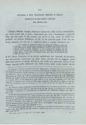 Intorno a due trattati inediti d'Abaco contenuti in due codici vaticani del secolo XII.