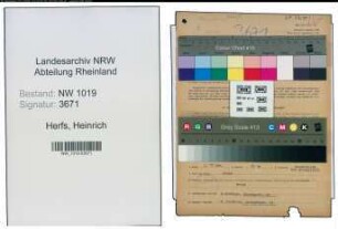 Entnazifizierung Heinrich Herfs , geb. 26.12.1892 (Schreiner)