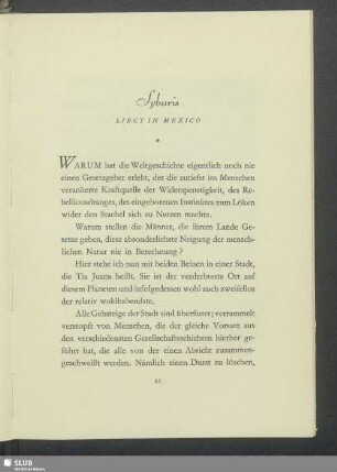 Sybaris Liegt In Mexico