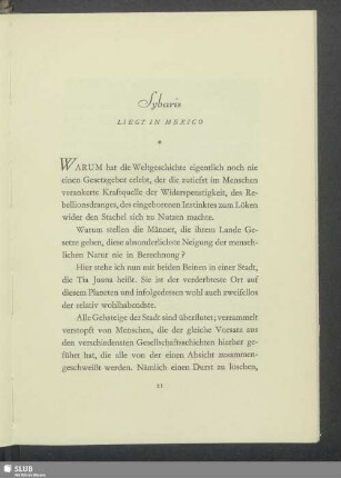 Sybaris Liegt In Mexico