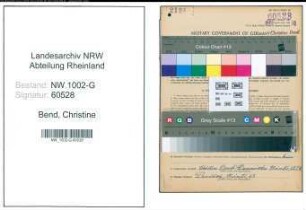 Entnazifizierung Christine Bend, geb. 28.02.1884 (Schneiderin)