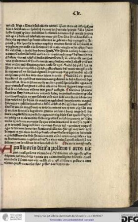 Apollinaris dicitur a pollens et ares virtus quasi pollens virtutibus vel dicitur ab Appollo quod interpretatur mirabilis...