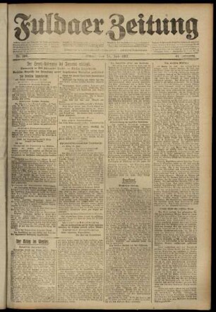 Ausgabe vom Mittwoch, den 25. Juli 1917.