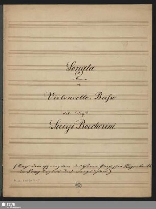 Sonatas - Mus.3490-R-5 : vlc, b; GerB 18