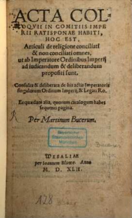 Abvsvvm Ecclesiasticorvm et rationis, qua corrigi eos abusus oporteat, indicatio Imperatoriae Maiestati ... exhibita