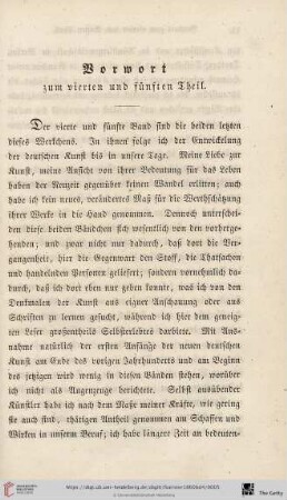 Vorwort zum vierten und fünften Theil