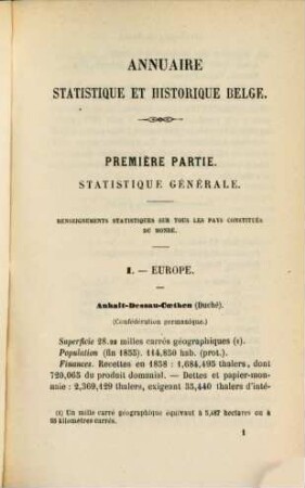 Annuaire statistique et historique Belge. 6