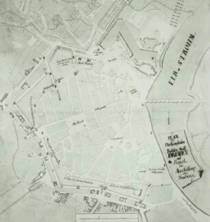 Plan von der königlichen Residenzstadt Dresden mit Project zu Ausfüllung des Grabens
