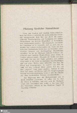 Pflanzung fürstlicher Stammbäume