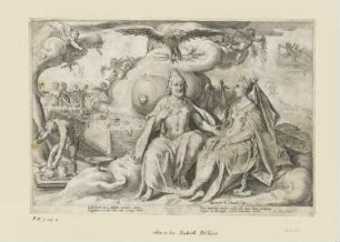 Streit zwischen Jupiter und Juno über die Liebe, Blatt 6 der Folge "Ovids Metamorphosen Buch III"