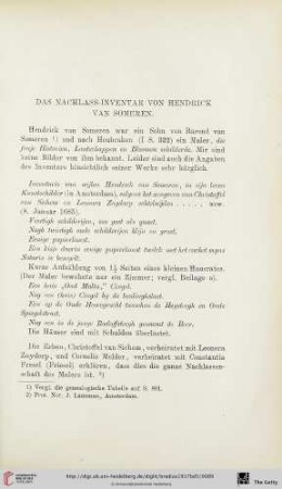 Das Nachlass-Inventar von Hendrick van Someren