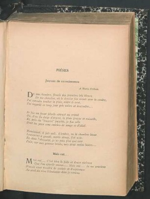 Poésies : Journée de convalescence [et] Mais oui...