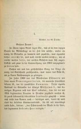 Zur Warnung vor den Compensationen [Kompensationen] in der preussischen Militärfrage : sechs Briefe an einen Abgeordneten