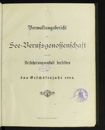 16.1903: Verwaltungsbericht : über d. Kalenderjahr ...