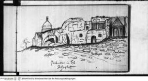 Skizzenbuch Vorderasien, Palästina, Zypern, Cybeletempel in Sardes