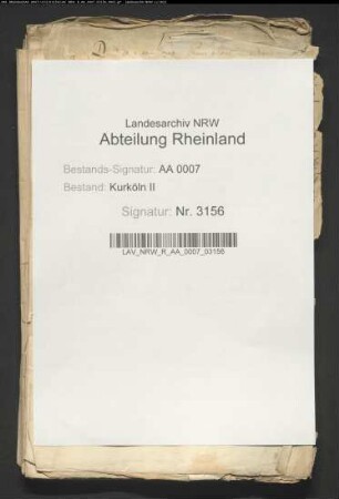 Bittschriften und Gesuche kurkölnischer Beamter und Privatpersonen