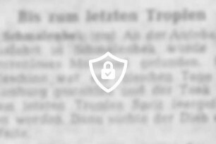 Bis zum letzten Tropfen