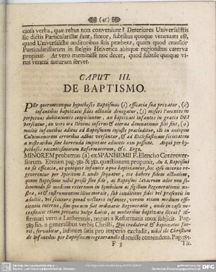 Caput III. De Baptismo