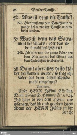 [Vom Abendmahl Christi]