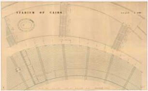 Sportfield Kairo Main Stadium: Grundriss Upper Circle, Sector N 4, 1:100