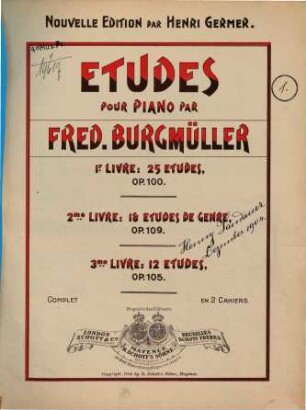Etudes pour piano. 1, 25 études: op. 100