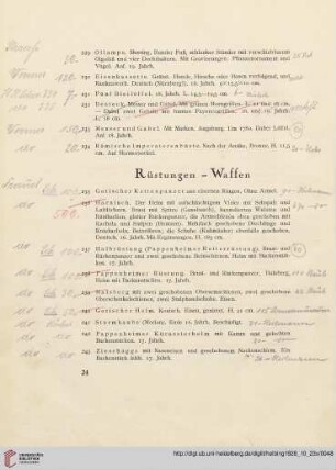 Rüstungen- Waffen (Nr. 235-326)