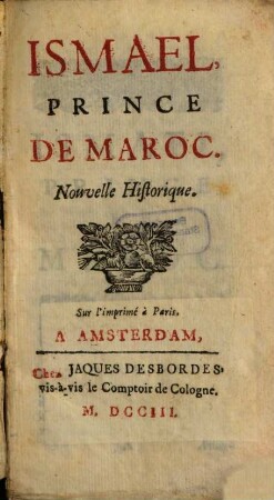 Ismael, Prince De Maroc : Nouvelle Historique