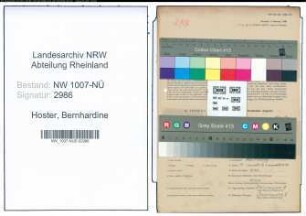 Entnazifizierung Bernhardine Hoster , geb. 17.04.1903 ()