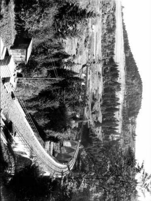 Denkingen Wettbachviadukt Baustelle Bauhütte Telegrafenmast
