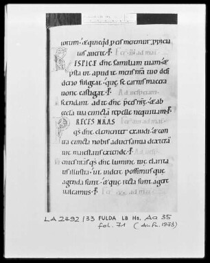 Capitula et Orationes officii — weitere Textseiten