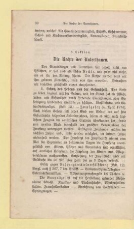 8. Lektion. Die Rechte der Unterthanen