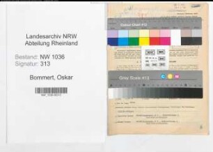 Entnazifizierung Oskar Bommert , geb. 16.02.1888 (Kaufmaennischer Angestellter)