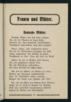 37-54, Frauen und Mütter.