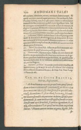 Cap. 10. De Gestu Brachii, manus, digitorum.