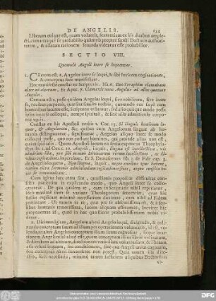 Sectio VIII. Quomodò Angeli inter se loquantur.