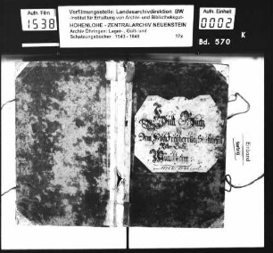 Gültbuch und Gülteinzugsregister über die Untertanen- und Lehengüter des Freiherrn von Senft, angelegt durch Christoph Paul Göz, Amtmann zu Neidenfels und Matzenbach.